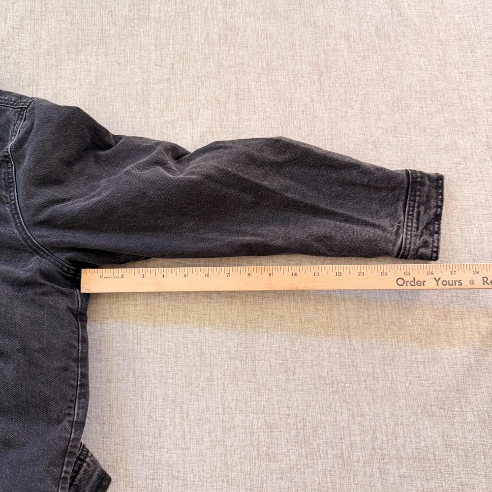 Lucky Brand Denim Sherpa Lined Moto Jacket Women's Large Asymmetrical - Picture 5 of 9